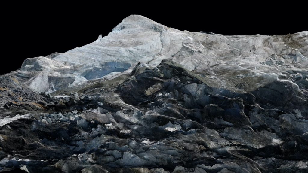 patten’s icy track ‘Cerulean’ mapped to glacier contours in Dan Holdsworth visual