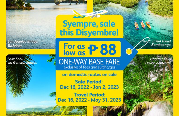 Explore more of the Philippines with Cebu Pacific for as low as PHP 88