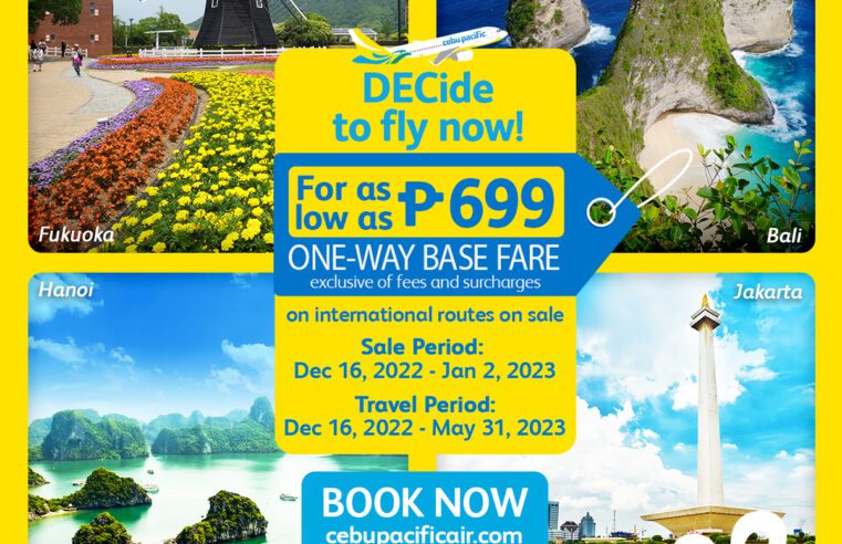 Fly international with Cebu Pacific for as low as PHP 699